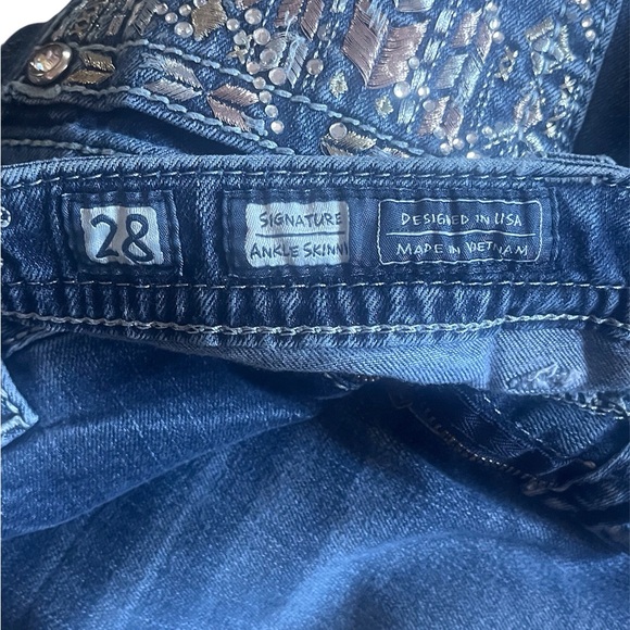 MISS ME Signature Ankle Skinny Embellished Mid-Rise Jeans Sz 28 Inseam 25 JP8493 - Picture 3 of 5